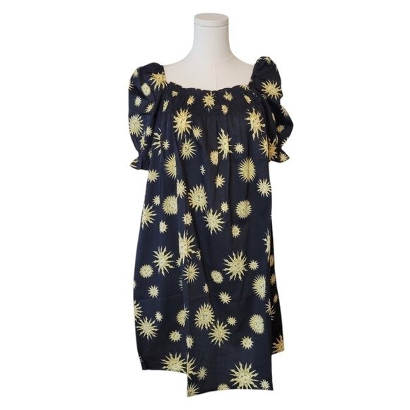 NWT Modcloth Black Summertime Garden Stories Smocked Mini Dress - Picture 3 of 5